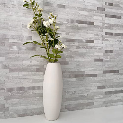 DICOFUN 10-Sheet Peel and Stick Backsplash Tile, White Birch PVC Mixed Metal Stick on Backsplash Tiles for Kitchen, 9.4 sq.ft - color: White Birch and Metal Silver, size: 10 Sheets, 12’’x12’’x0.12’’
