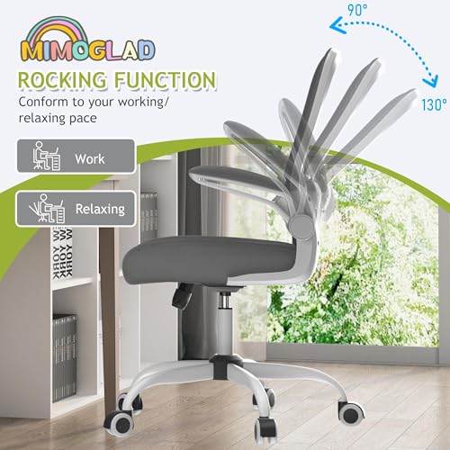 Mimoglad Home Office Chair, High Back Desk Chair, Ergonomic Mesh Computer Chair with Adjustable Lumbar Support and Thickened Seat Cushion - color: Dim Gray