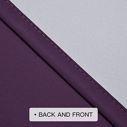 COSVIYA Grommet Room Darkening Ombre Purple Curtains W42xL84 inch | Purple and Greyish White Gradient Drapes, Light Blocking, Insulated Thermal Window Curtains for Bedroom/Living Room,2 Panels - color: Purple to Grayish White, size: 42"W x 84"L (Pack of 2