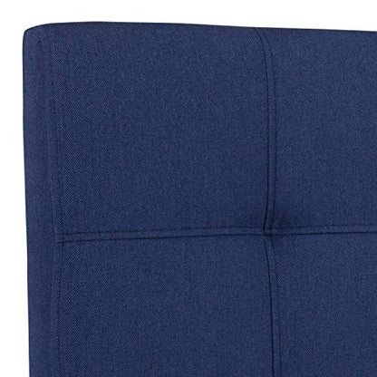 EMMA + OLIVER Navy Full Quilted Tufted Headboard | Adjustable Bed Rail Slots, Fabric Upholstered - color: Navy, size: Full