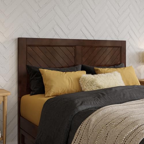 AFI, Canyon Full Solid Wood Rustic Farmhouse Headboard, Walnut - color: Walnut, size: Full