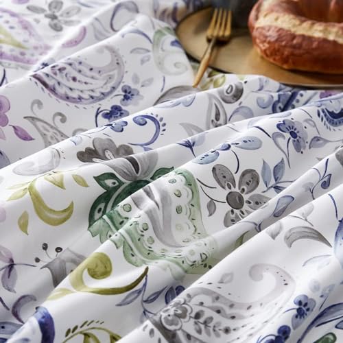 Cupocupa Duvet Cover Set;Duvet Cover Full Bedding Set Fluffy Boho Duvet Cover Set Paisley Floral Bedding Collection Duvet Cover with Pillowcases - color: White Paisly Pattern, size: Full