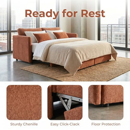 HNY 56.5" Modern Loveseat Sofa, Brown | 2-Seat Button Tufted Love Seat, Deep Seat Chenille Fabric With Pillow, Small Couch for Bedroom, Apartment, Home Furniture - color: Brown, size: Loveseat