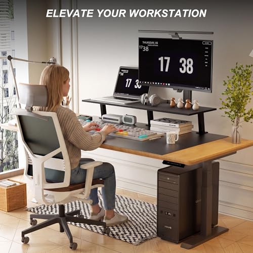30-Inch Desktop Clamp-on Shelf & Monitor Riser, 2-in-1 Reversible Design – Fits Either Side of Desk, C-Clamp for Stability, Holds 44 lbs, for Gaming PC, Console & Office Setup - size: 30 Inches