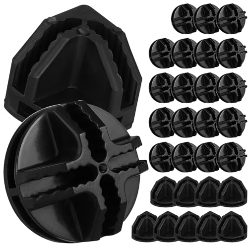 Healifty 30 Pcs Black Wire Cube Connectors 1.41In Snap Combination Cabinet Clips for Modular Closet Storage Wire Grid Organizer Shelving Accessories