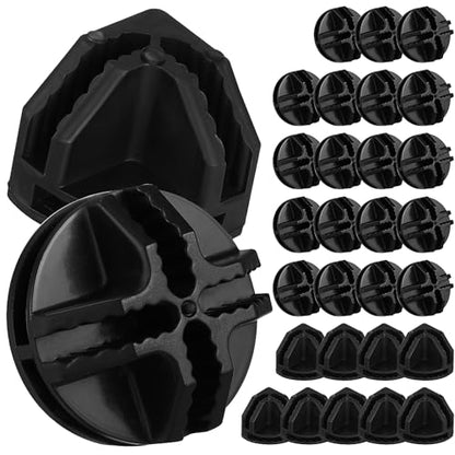 Healifty 30 Pcs Black Wire Cube Connectors 1.41In Snap Combination Cabinet Clips for Modular Closet Storage Wire Grid Organizer Shelving Accessories