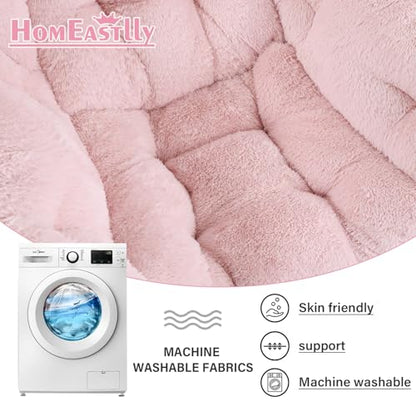Lazy Chair with Ottoman, Plush Reading Chair with Pillow，Pink | Removable machine-washable cover; includes an extra throw pillow; cozy accent chair for living room, bedroom, dorm or office - color: Plush Cotton Candy Pink