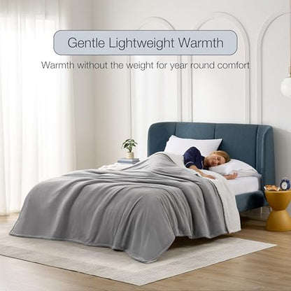 Casual Living Cal King Sherpa Blanket, Reversible Fleece, 108" x 90", Grey | Cozy Sherpa Reverse, Oversized Coverage, Guest & Master Bedroom Ready, Hypoallergenic, Washable, Year-Round Comfort - color: Grey, size: King 108 x 90-inch