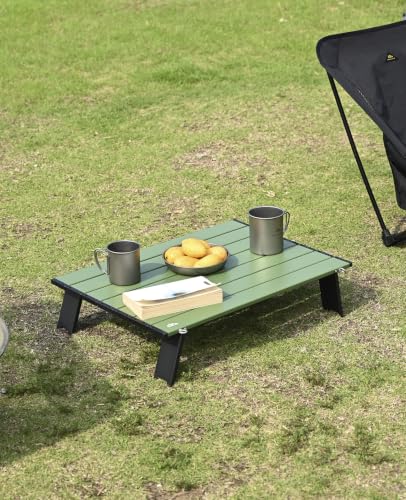 Ultralight Compact Mini Beach Picnic Folding Table with Carry Bag | with Carry Bag, for Camping Backpacking Hiking Beach Picnic - color: Silver, size: Large
