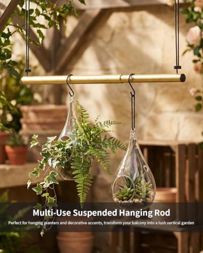 BaiNong Adjustable Closet Hanging Rod 17-30" Gold Closet Rod Extender 4Pack | Heavy Duty Double Hanging Closet Rod, Walk-in Closets, and Clothes Rack to Maximize Storage Space - color: Gold
