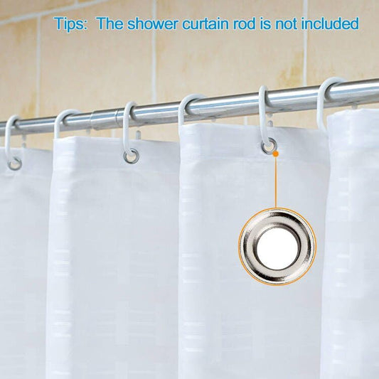 White Bathtub Shower Curtain Short Length 70x60 for Walk in Shower | Water-Repellent Fabric 12PK Hooks - color: White, size: 70"W x 60"L (Pack of 1)
