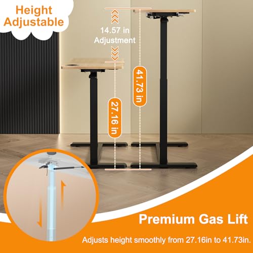 Ytaoka Height Adjustable Standing Desk with Wheels Foldable Standing Desk Mobile Tilting Laptop Desk Rolling Overbed Table for Home Office Bedroom Living Room - color: Height Adjustable