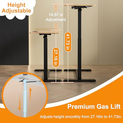 Ytaoka Height Adjustable Standing Desk with Wheels Foldable Standing Desk Mobile Tilting Laptop Desk Rolling Overbed Table for Home Office Bedroom Living Room - color: Height Adjustable