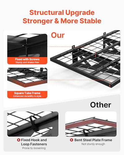 VEVOR 2-Pack Heavy Duty Garage Wall Shelving, 2 x 3 ft Steel Wall Mounted Shelving Unit with Hooks, 24 x 36 Inch Per Shelf Floating Storage Metal Rack for Garage, 500 lbs Total Weight Capacity - size: 2×3 ft