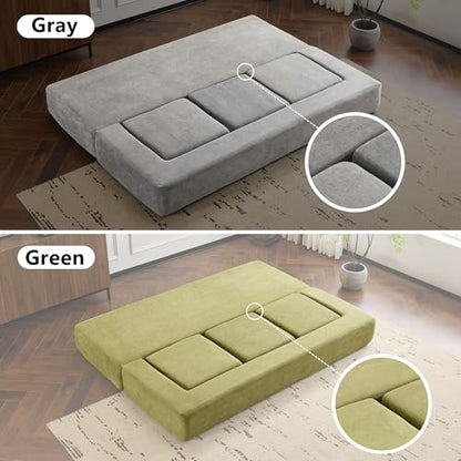 Detachable Combinable Reclinable Modular Sofa, Dual Purpose Lazy Sofa Bed for Small Apartments Rental Homes Living Room Bedroom (Grey) - color: Grey