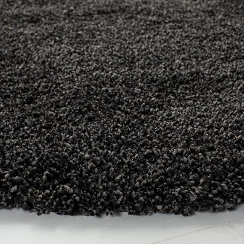 SAFAVIEH Milan Shag Collection Area Rug - 2' x 4', Dark Grey, Solid Design, Non-Shedding & Easy to Clean, Plush Thick Pile, Ideal for Foyer, Bedroom, Accent Space (SG180-8484) - color: Dark Grey, size: 2' x 4' (Rectangular)