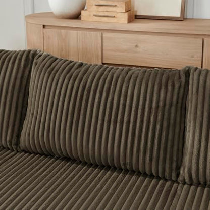 Geelife Compact Modular Sectional Sofa with Minimalist Style and Space-Saving Design - Brown