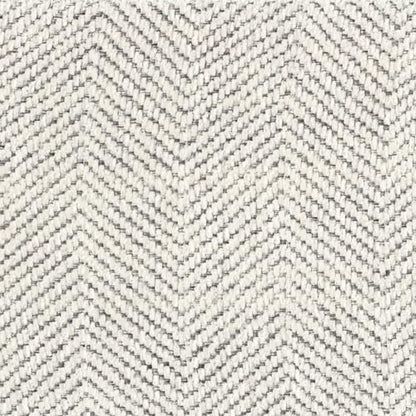 HomePop 24" Large Round Storage Ottoman - Cream Chevron Woven - color: Cream Chevron Woven