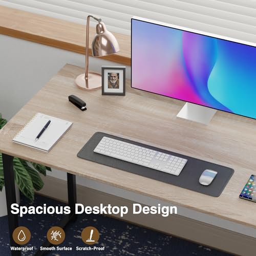 FDW 47 inches Computer Desk/Home Office Desk/Writing Study Table/Modern Simple Style PC Desk with Metal Frame,Nature - color: Nature, size: 47 Inches