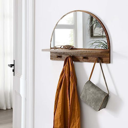 Modway EEI-6350-WAL Moonbeam Arched Mirror, Walnut - color: Walnut