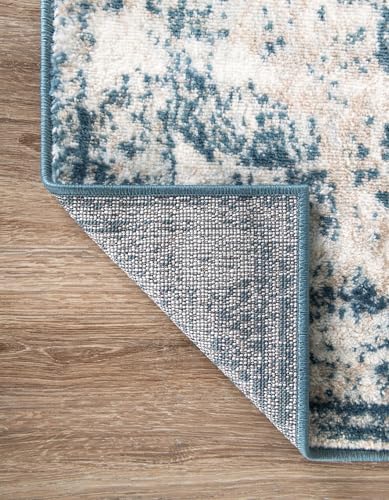 Rugs.com - Monte Carlo Rug – 2' x 3' 1 Blue Easy-Clean Rug – Perfect for Entryways, Kitchens, and Bathrooms - color: Blue, size: 2'2" x 3' (Rectangular)