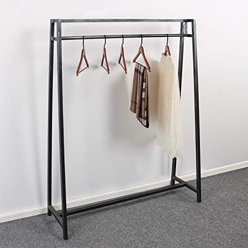 MBQQ Moden Metal Clothes Rack with Clothing Hanging Rack Organizer for Laundry Drying Display Racks Garment Racks,Retro Black - color: Retro Black