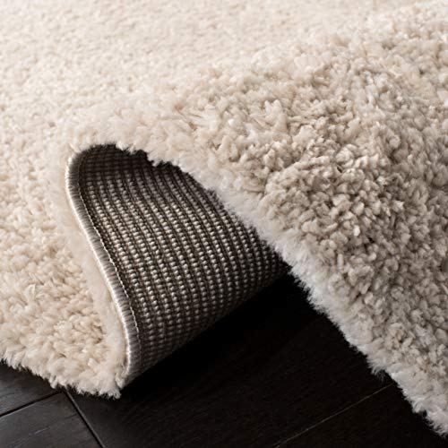 SAFAVIEH August Shag Collection Accent Rug - 2'3" x 4', Beige, Solid Design, Non-Shedding & Easy Care, 1.2-inch Thick Ideal for High Traffic Areas in Entryway, Living Room, Bedroom (AUG900D) - color: Beige, size: 2'3" x 4' (Rectangular)
