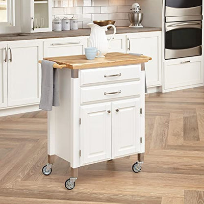 homestyles Dolly Madison Off-White Kitchen Cart - color: Off White