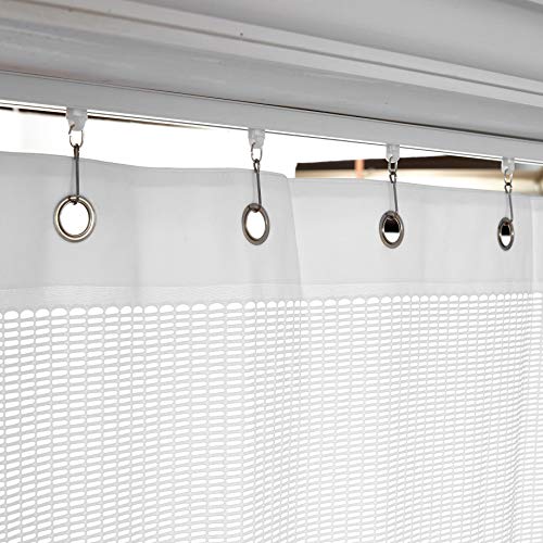 TWOPAGES 8ft Wide x 8ft Tall Room Divider Privacy Cubicle Curtain with Grommet Top (1 Panel,White) - color: White, size: 96"W x 96"L (Pack of 1)