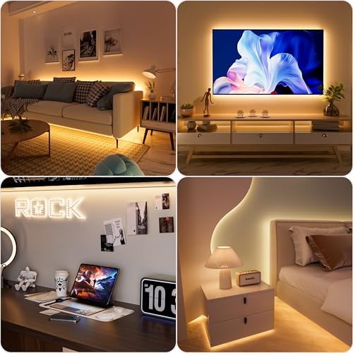 PAUTIX COB LED Strip Light 5V USB 9.84ft/3m 640LEDs 1200lm Dimmable LED Strip Light 3000K Warm White CRI90+ USB TV Backlight,Flexible Under Cabinet Tape Light for Bedroom,Kitchen,Home DIY Lighting - color: 3000K, size: 9.84ft/3m