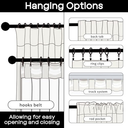 63 Inch Length Natural Linen Blackout Curtains, Rod Pocket Black Out Thermal Insulated Curtain Drapes for Bedroom 63 in Long 2 Panels Set - color: Natural Linen, size: 50"W x 63"L (Pack of 2)