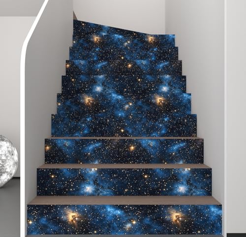 Dark Starry Sky Wallpaper Peel and Stick 17.5"x 118",Black/Blue | Self Adhesive/Removable/Waterproof/Thick Vinyl Contact Paper for Bathroom Bedroom Shelf Cabinet Drawer,Prepasted,Easy Peel - color: Black/Blue, size: 17.5" x 118"