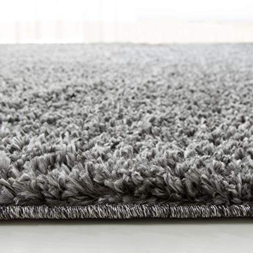 SAFAVIEH August Shag Collection Accent Rug - 2'3" x 4', Grey, Solid Design, Non-Shedding & Easy Care, 1.2-inch Thick Ideal for High Traffic Areas in Entryway, Living Room, Bedroom (AUG900F) - color: Grey, size: 2'3" x 4' (Rectangular)