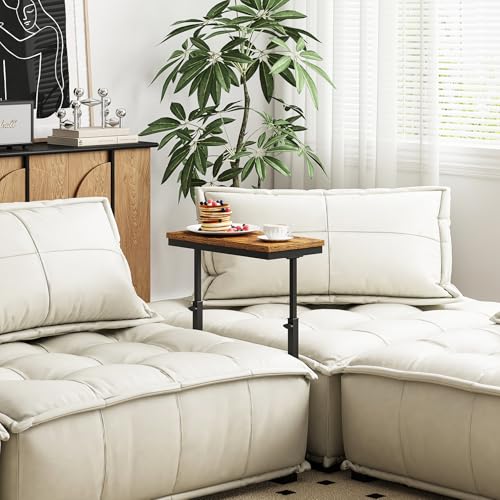 TUTOTAK End Table, Side Table, Tall Couch Table, Sofa Table | for Living Room, Bedroom, Brown TB01BB083P - color: Brown, size: 1 Pack, style: Large