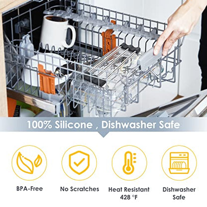 Tomorotec Adjustable Over-The-Sink Kitchen Rack, BPA-Free, Black | Holds 16.5 Lbs; For Dishcloths, Sponges, and Brushes - Heat-Resistant Stainless Steel with Slim, Expandable Design - color: Black