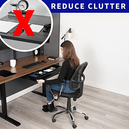 VIVO Large 33 inch Under Desk Slide Out Storage Drawer Organizer, Black, DESK-DR33-B - color: Black