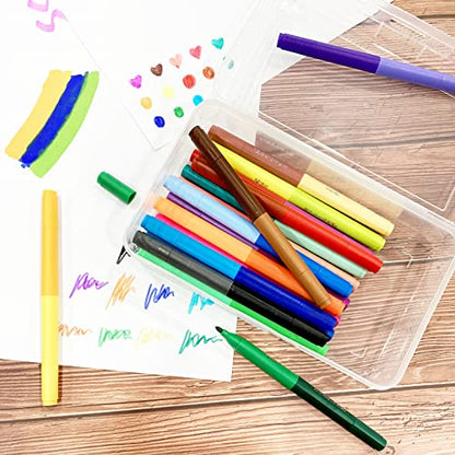 Ykimok Large Capacity Clear Pencil Case, Plastic Pencil Boxes Stackable Design, Supply Boxes for Kids Boys School Classroom,1 Pack