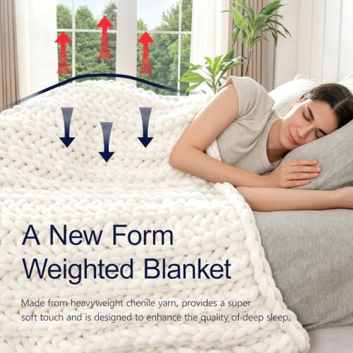 Maetoow Handmade 15 lb Soft Knitted Weighted Blanket