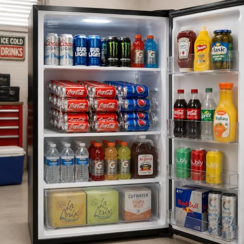 Stackable Soda Can Organizer for Pantry or Fridge, Holds 24 Cans | Heavy-Duty, Clear PET, Space-Saving Drink Organizer, Gravity Rolling, Pop can & Food can Dispenser/Storage/Container - size: 1 Pack