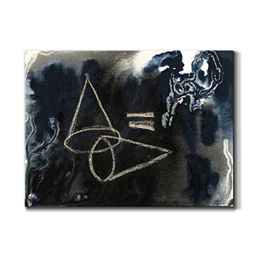 Renditions Gallery Canvas Wall Art Paintings & Prints Decorations Dark Entangled Cones Black & White Mystical Horror Abstract Artwork for Bedroom Dining Room Office Kitchen - 8"x12" LT10 - color: Cones Equal, size: 12"L x 8"W