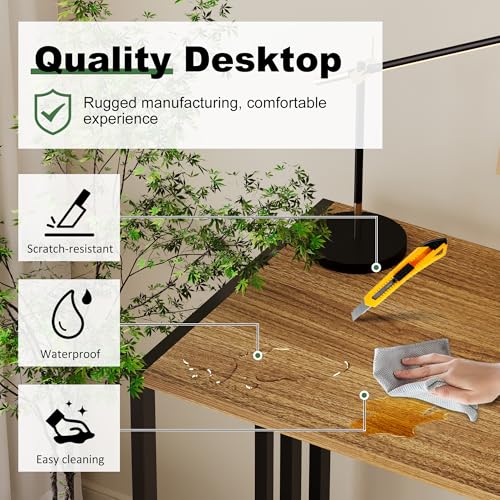 Lutown-Teen Narrow Folding Computer Desk 35 inch, Espresso | Writing Gaming Computer Camping Desk for Small Spaces, No Assembly Required Home Office Desk - color: Espresso, size: 35 Inch