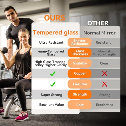 Hasipu 74.8" x 31.4" Full Length Floor Mirror on Wheels, White | Tempered glass, sturdy metal frame, smooth rolling casters, removable stand, ideal for gym, bedroom, dance studio & yoga. - size: 74.8"L x 31.4"W