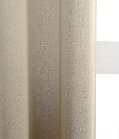 MYSKY HOME Beige Bedroom Curtains, 63 Inch Long Blackout Living Room Dark Grommet Window Curtains for Privacy Protection, Room Darkening Single Panel, 52 x 63 Inch - color: Beige, size: 52"W x 63"L (Pack of 1)