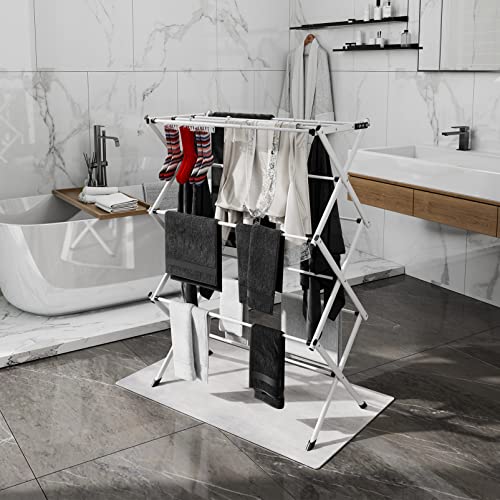 Foldable Drying Rack Clothing,Clothes Drying Rack Folding Indoor and Outdoor Rack,Laundry Drying Rack Collapsible-Black White - color: Black