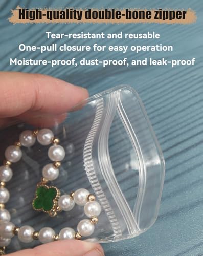 100Pcs Anti Tarnish Jewelry Bags Clear Pvc Jewelry Storage Pouches with Zipper Plastic Packing for Earrings (Anti Tarnish Clear Large Earrings Bag 2.76x3.94in) - color: 100Pcs Anti Tarnish Clear Large Earrings Bag 2.76x3.94in