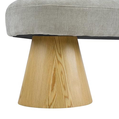 Christopher Knight Home Manila Chenille Upholstered Dining Bench, Modern Ottoman Bench, Wooden Entryway Bench, Comfort Long Spfa Footstool for Living Room Dining Room, No Assembly Needed, Oatmeal - color: Oatmeal/49"