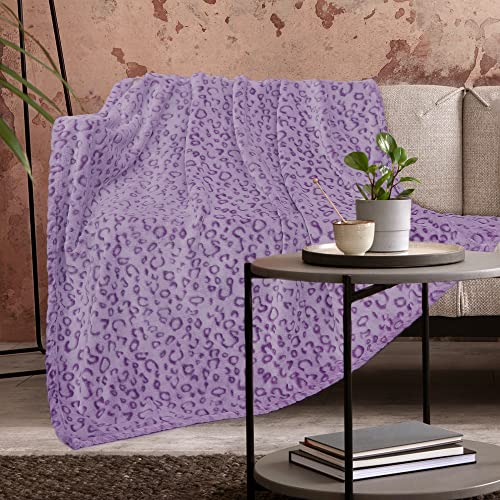 Purple Leopard Print Blanket for Women, Soft Plush Cheetah Throw Blanket, Cozy Fleece Blanket for Bed Couch, Home Decor Bedroom Living Room Decoration, Mothers Day Birthday Gifts for Mom Wife, 60"x80" - color: Purple Leopard, size: Twin Size60" x 80" (150