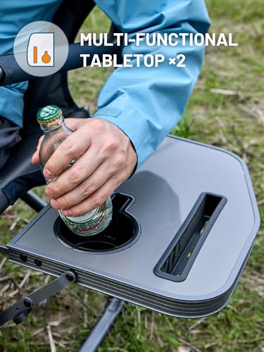 TIMBER RIDGE Double Camping Chair Portable Loveseat, Heavy Duty Folding Camp Couch, 2 person Director Chairs with Cup Holder for Outdoor Lawn Tailgates Picnic Sports Soccer Games Supports 600 lbs Blue | Heavy Duty Folding Camp Couch for 2 Person with Cup