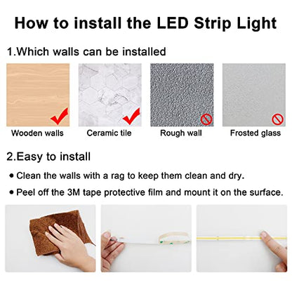 AXMOTUT 9.84ft Smart COB LED Strip Lights, 24V Warm White 2700K Dimmable LED Light Strips, High Bright LED tape light with Power Supply and app Control LED lights for TV,mirror, Kitchen Cabinet, Shelf - size: 2700K/9.84ft