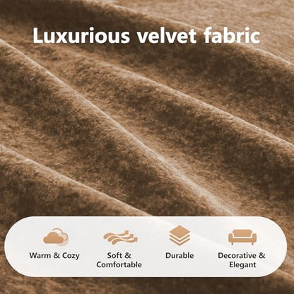111" Velvet Modular Sofa Cama para Cuarto, Small Couches for Living Room with High Density Sponge, Cloud Loveseat with Tufted Design for Home Theater Study Space, Camel - color: Camel